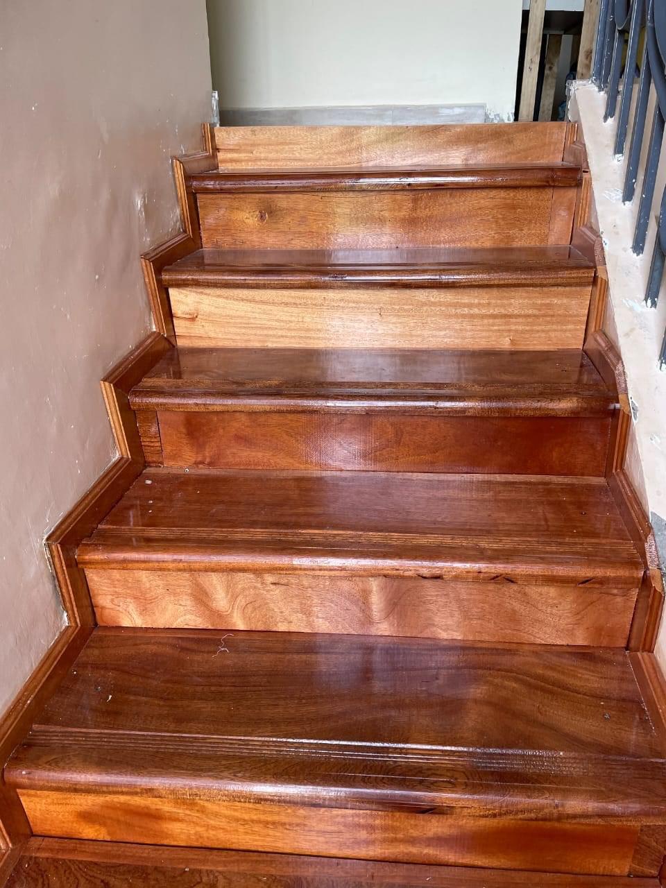 Mahogany staircase