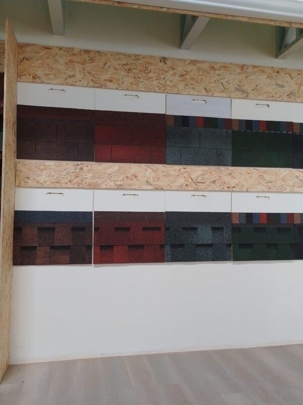 Asphalt Roofing shingles.