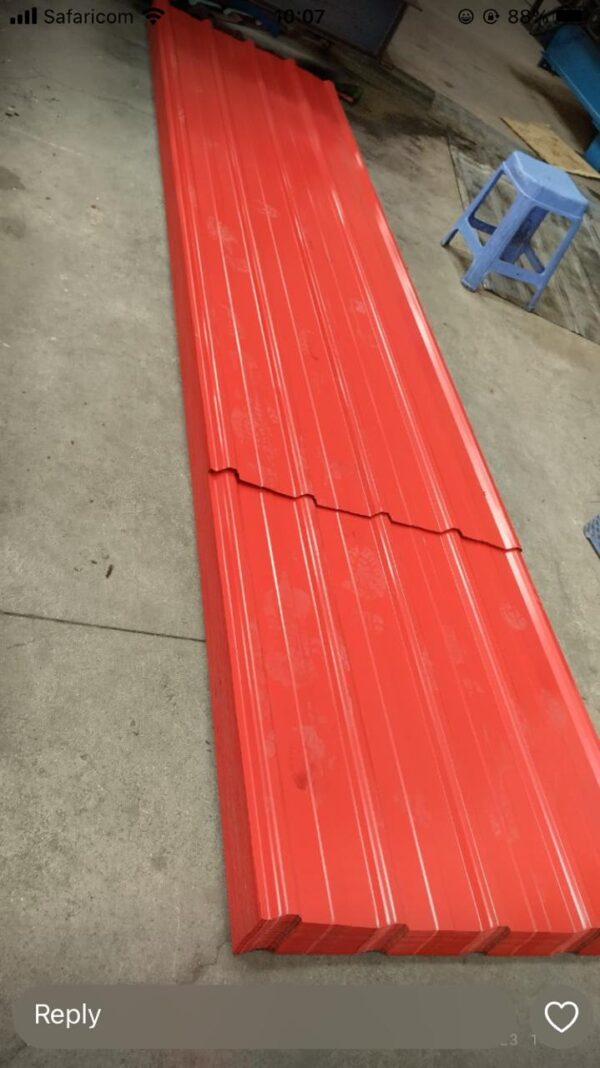 Box profile coloured iron sheets 30gauge .