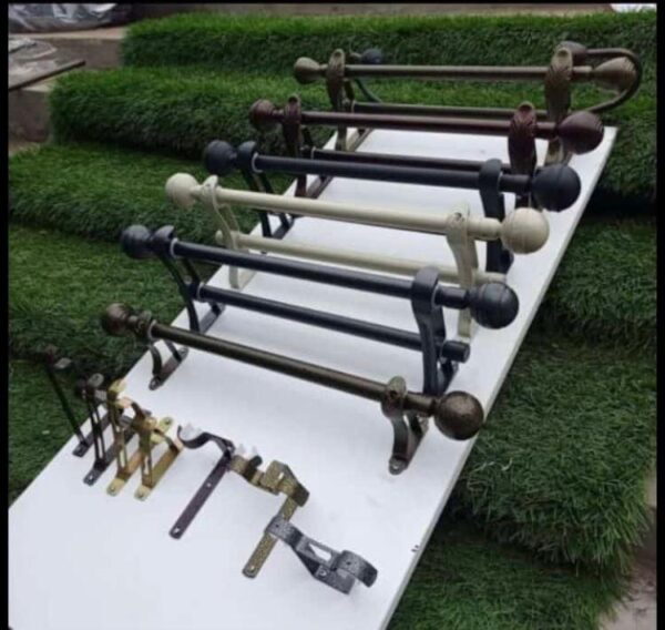 Powder Coated Curtain rods & Fittings.