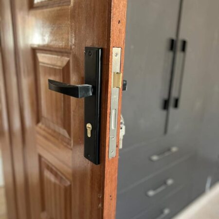 Steel Door Locks & Solid Mahogany Door Locks.