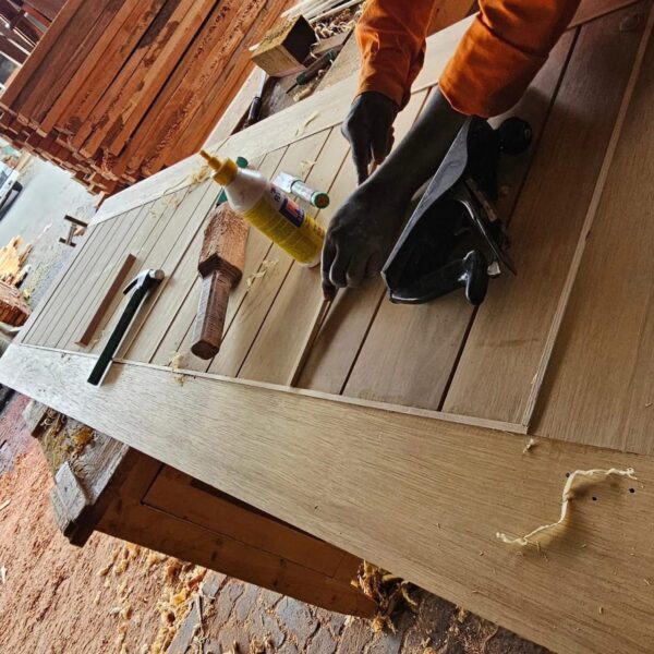 Mahogany Engraved Harwood doors.