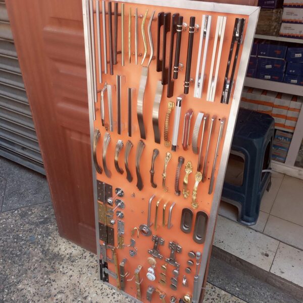 Handles, Malpha Hinges & Drawer Rails.