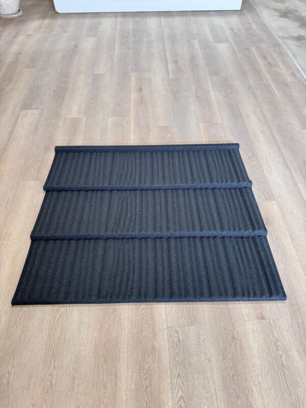 Decra Charcoal Grey/Black Roofing Tiles.
