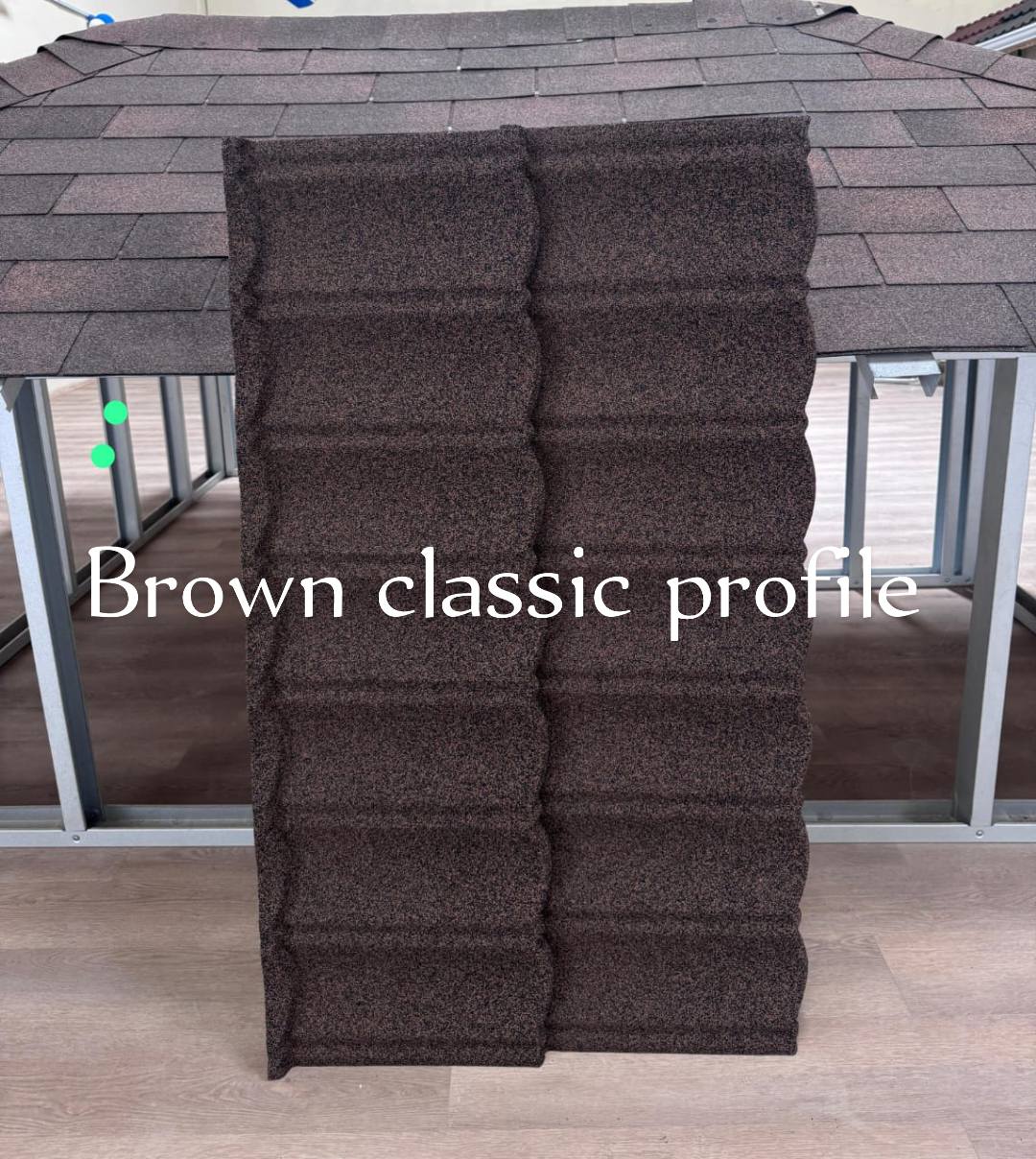 Decra Coffee Brown Roofing Tiles.