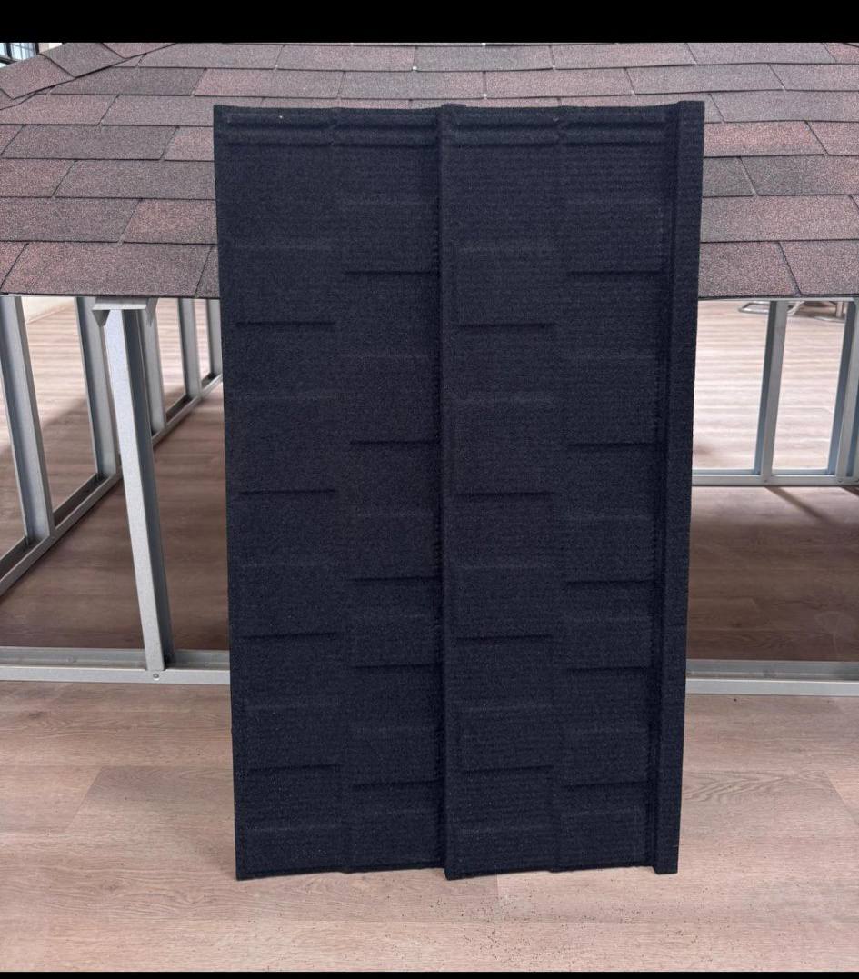 Decra Charcoal Grey/Black Roofing Tiles.