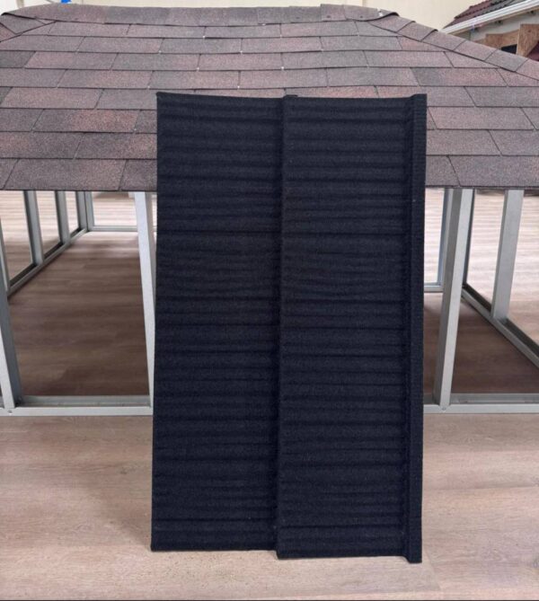 Decra Charcoal Grey/Black Roofing Tiles.