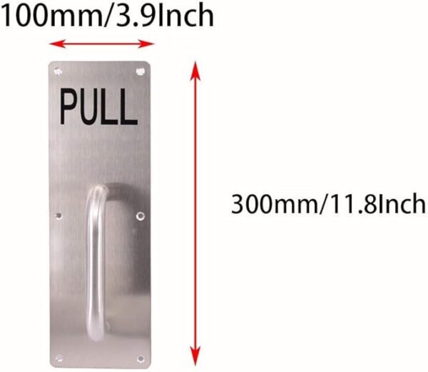 Stainless Steel Door Handle Pull and Push Backing Plate
