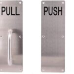 Stainless Steel Door Handle Pull and Push Backing Plate