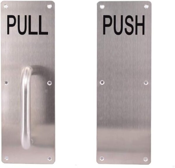 Stainless Steel Door Handle Pull and Push Backing Plate