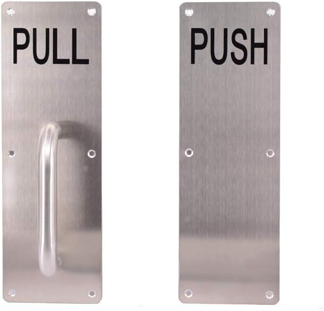 Stainless Steel Door Handle Pull and Push Backing Plate