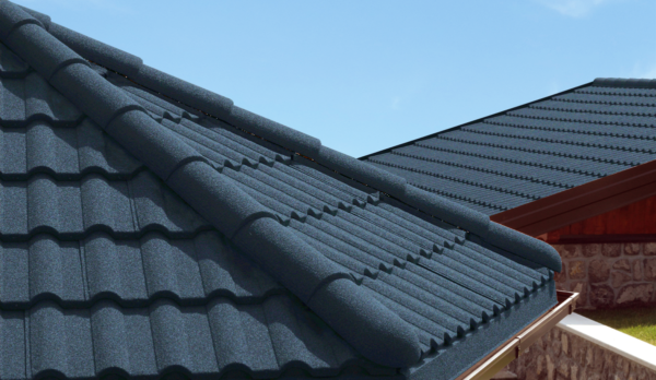 Decra Charcoal Grey/Black Roofing Tiles.