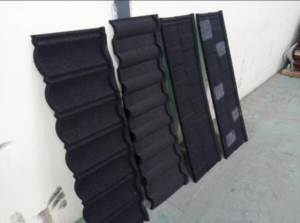 Decra Charcoal Grey/Black Roofing Tiles.